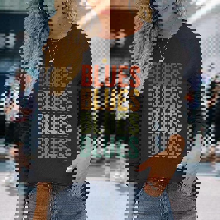 ブルースミュージックブルースマン 長袖Tシャツ 彼女への贈り物