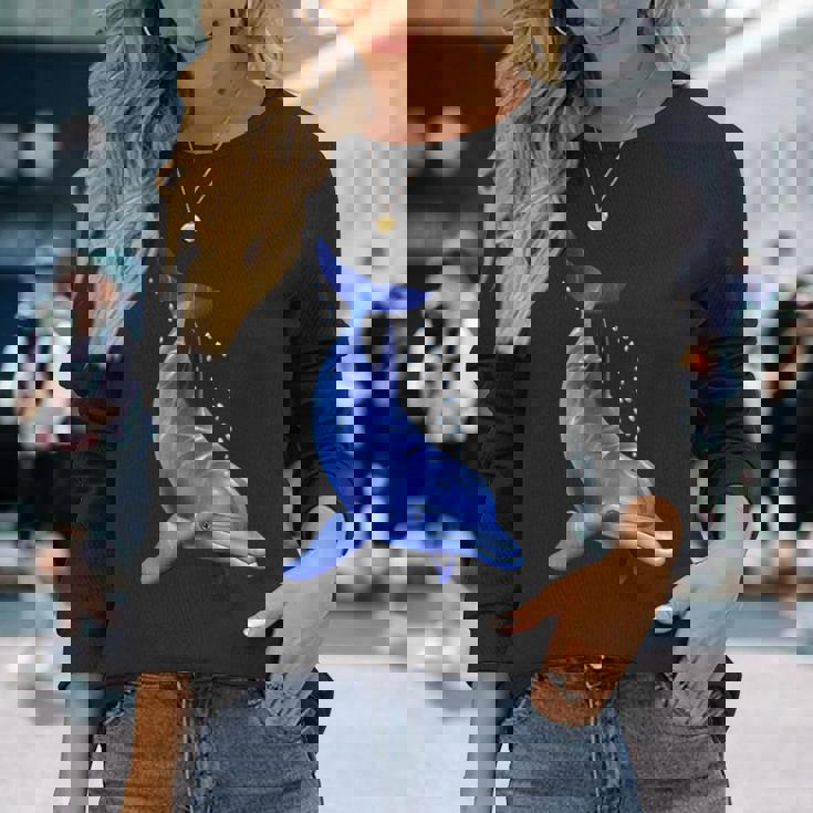 ブルードルフィン海洋海獣 セーブ・ザ・オーシャンズ 長袖Tシャツ 彼女への贈り物