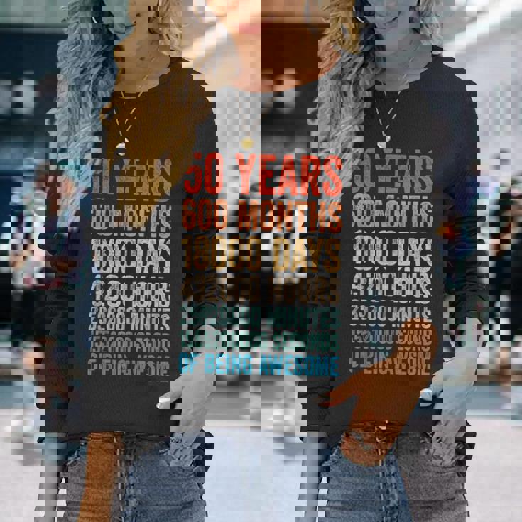 プレゼント 50歳 誕生日 ビンテージ 50年 レトロ 長袖Tシャツ 彼女への贈り物