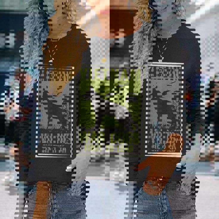 ベトナム戦争犬 長袖Tシャツ 彼女への贈り物