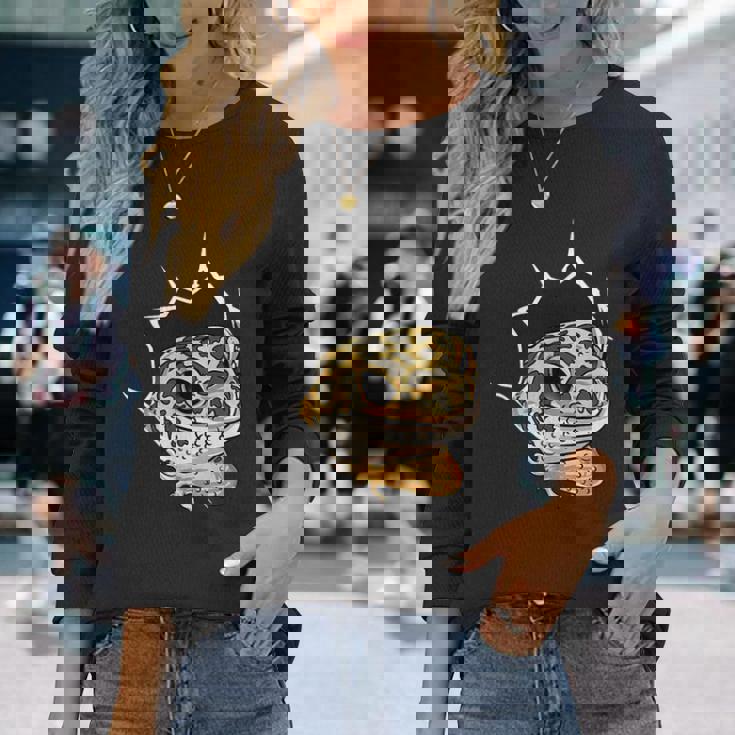 ペット ヒョウ ヤモリギフト I Love My 長袖Tシャツ 彼女への贈り物