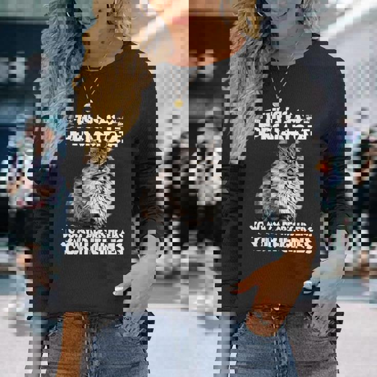 ペルシャ猫長袖Tシャツ 彼女への贈り物