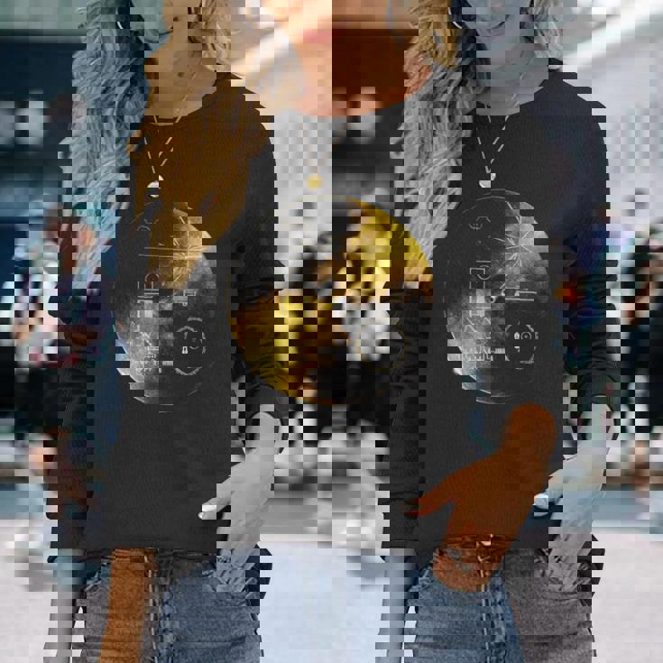 ボイジャー ゴールデンレコード 長袖Tシャツ 彼女への贈り物