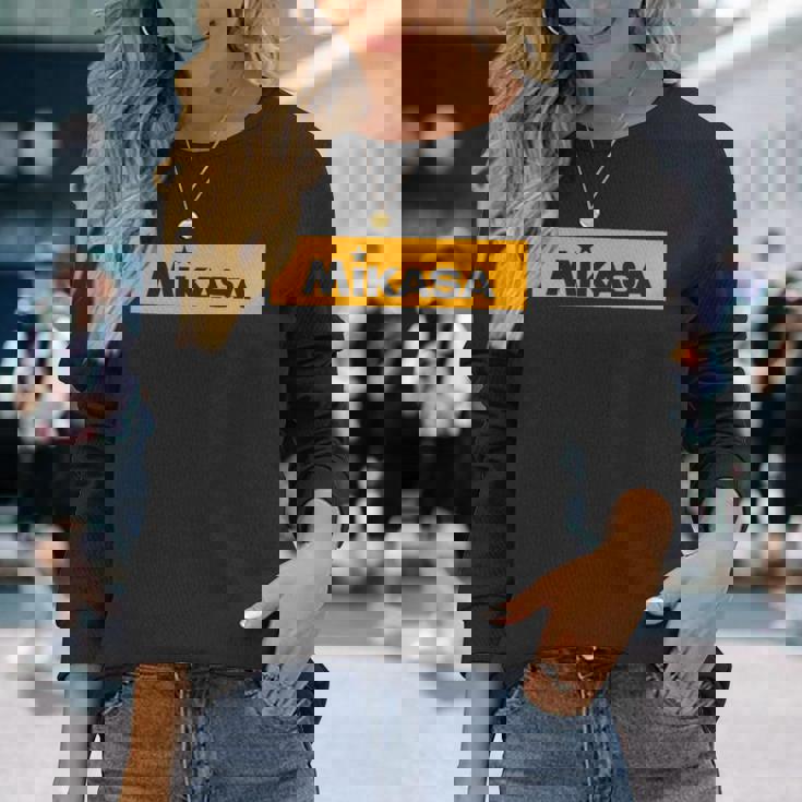 ボックスロゴ オレンジカラー バレーボール 長袖Tシャツ 彼女への贈り物