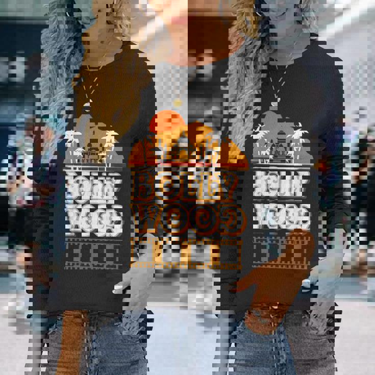 ボリウッド 映画愛好家 ヒンディーシネマ ヴィンテージ インド70年代インド 長袖Tシャツ 彼女への贈り物