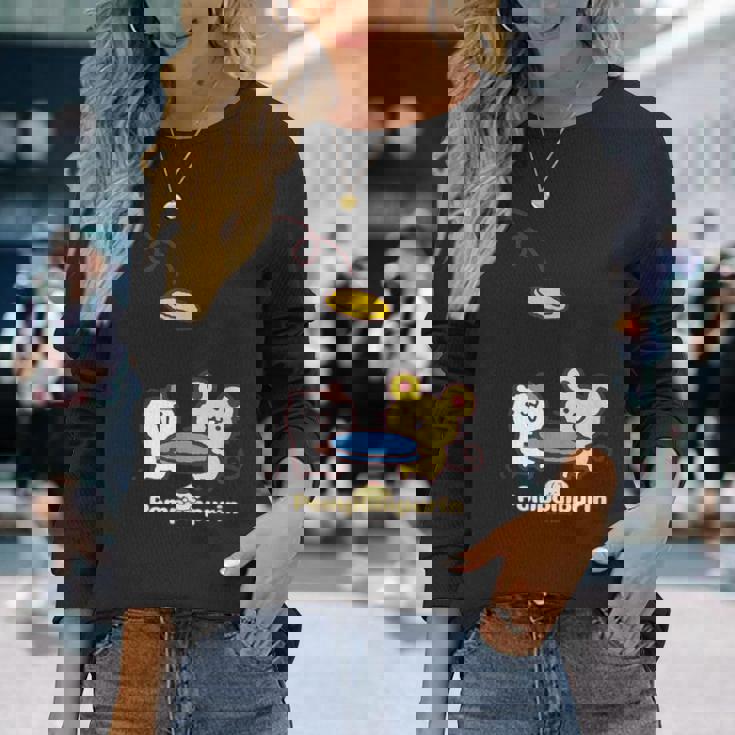 ポムポムプリン マフィン＆スコーン 長袖Tシャツ 彼女への贈り物