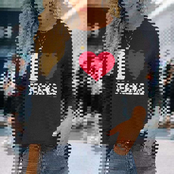 ママ大好き 長袖Tシャツ 彼女への贈り物