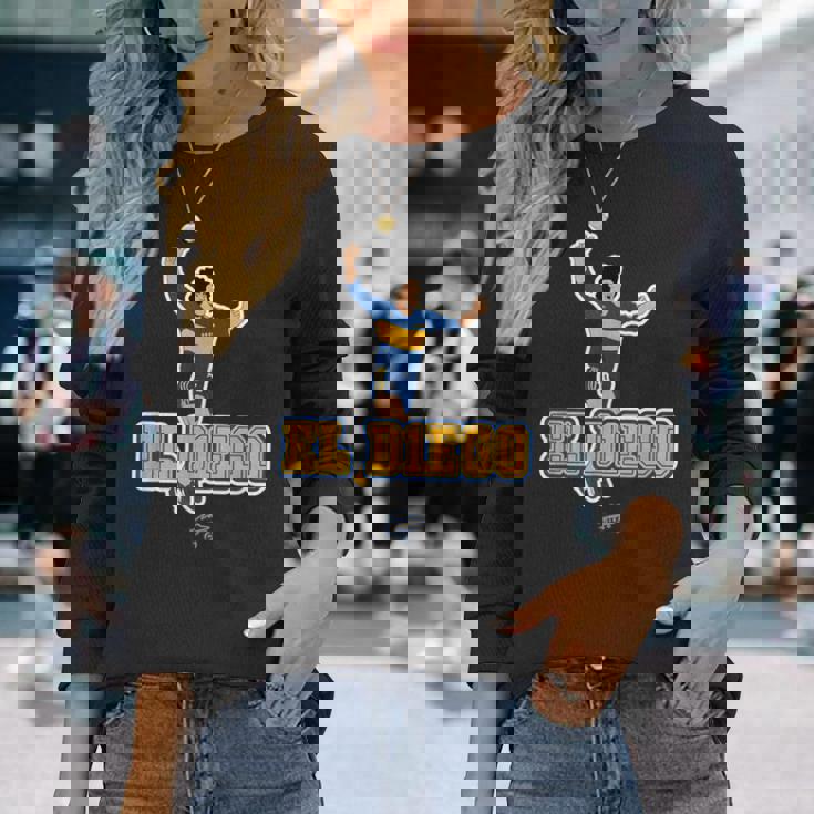 マラドーナ エル ディエゴ ボカ 長袖Tシャツ 彼女への贈り物