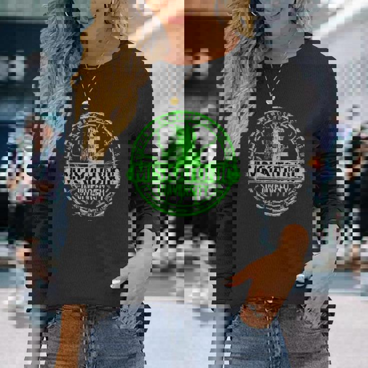 ミスカトニック大学ロゴ ホラー文学 長袖Tシャツ 彼女への贈り物