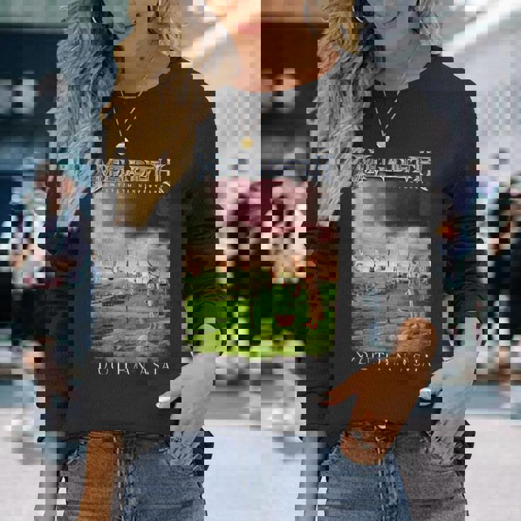 メガデス-ユーサナシア 長袖Tシャツ 彼女への贈り物