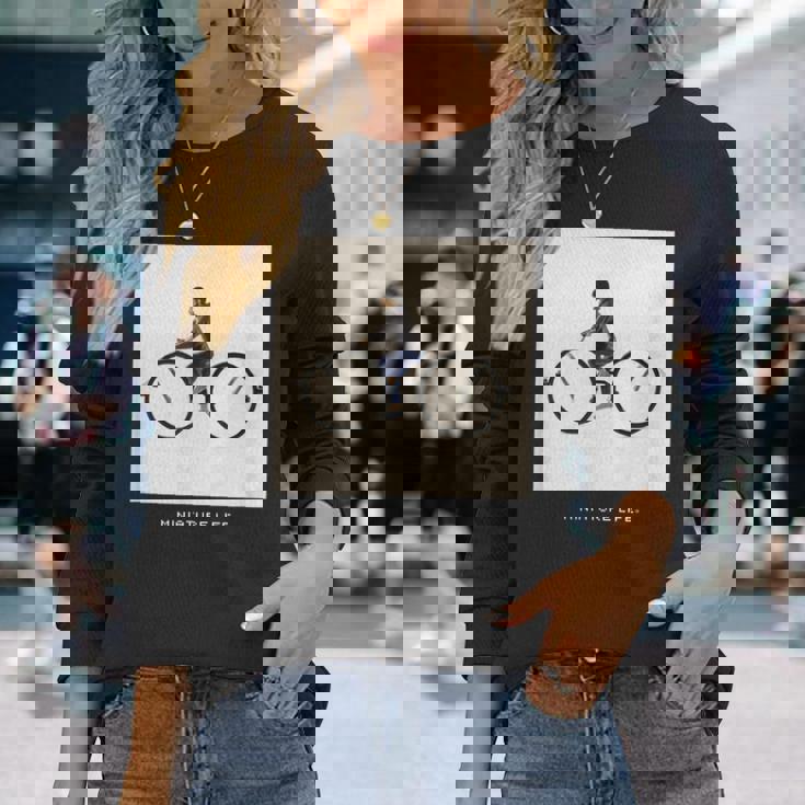 メガネでかけ回る 長袖Tシャツ 彼女への贈り物