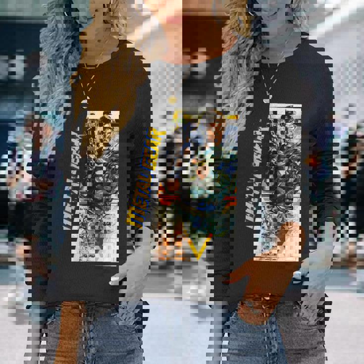 メタルギアボックス アート タクティカル スパイ活動 レトロゲーマー 長袖Tシャツ 彼女への贈り物