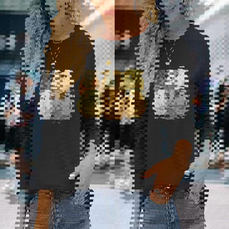 モルモット愛好家のためのモルモット。 長袖Tシャツ 彼女への贈り物