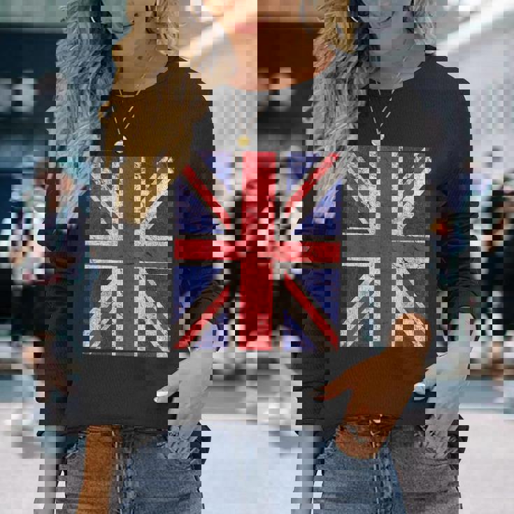 ユニオンジャックフラッグ 長袖Tシャツ 彼女への贈り物