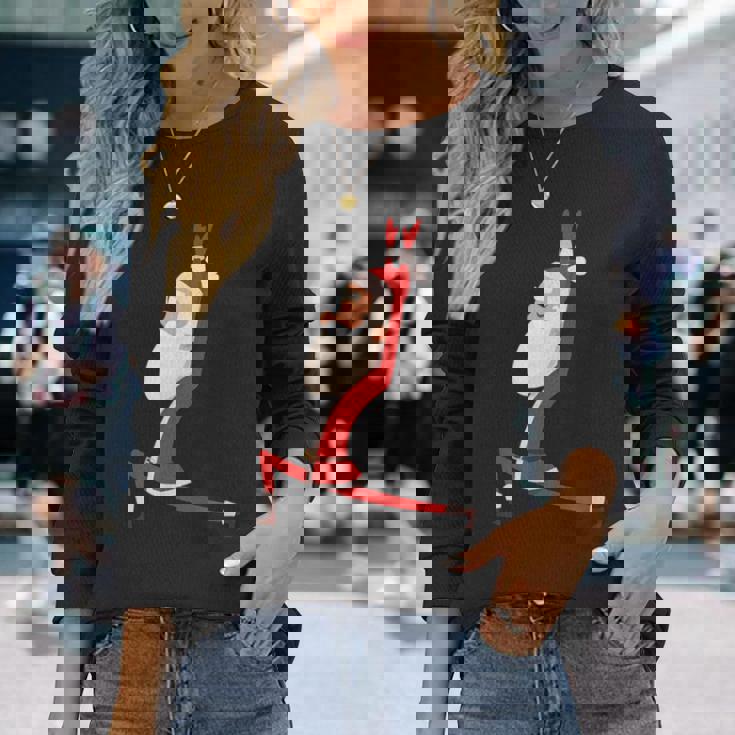 ヨガ サンタ クリスマス ワークアウト 長袖Tシャツ 彼女への贈り物