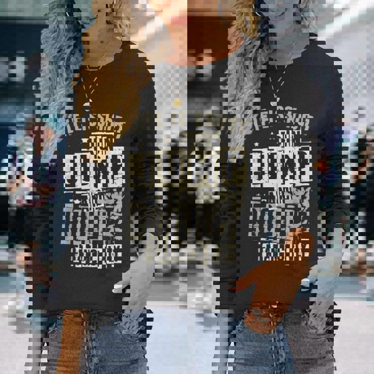 ライフ イズ ショート ラン ジャンプ アンド ロール 派手なフリーランニング パルクール 長袖Tシャツ 彼女への贈り物