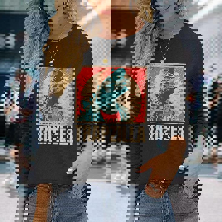 ラップトラップ 音楽 面白い ラッパー 映画好き 長袖Tシャツ 彼女への贈り物