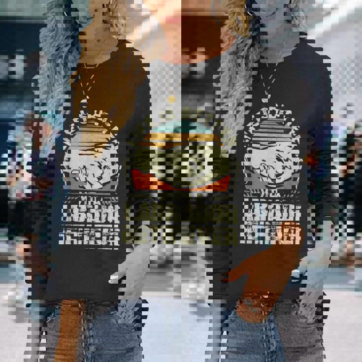 ラブラドール レトリバー シャツ メンズ レディース 犬 ママ 犬好き 長袖Tシャツ 彼女への贈り物