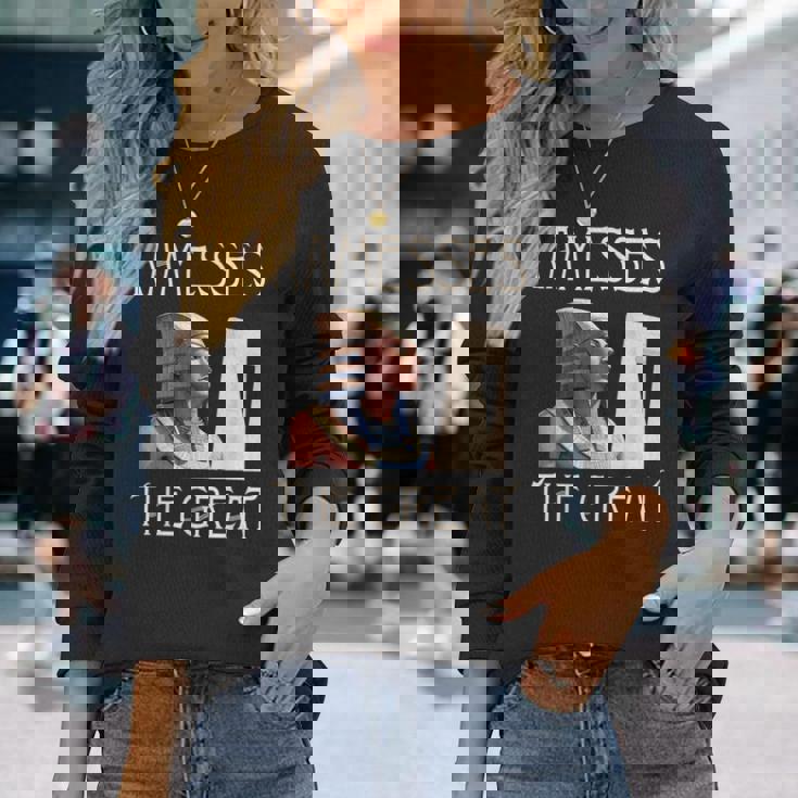 ラムセス2世 長袖Tシャツ 彼女への贈り物