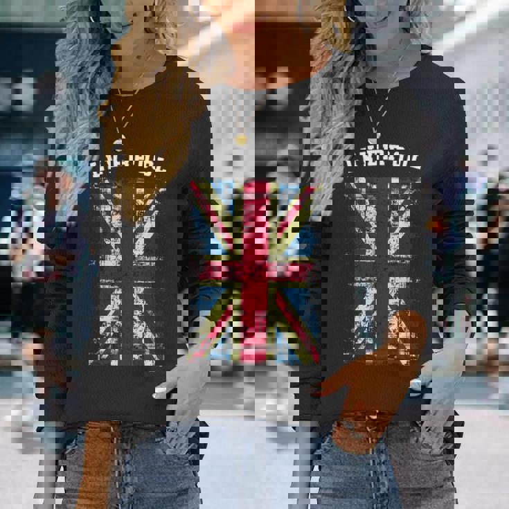 リバプール ギフト リバプール イングランド グレートブリテン 長袖Tシャツ 彼女への贈り物