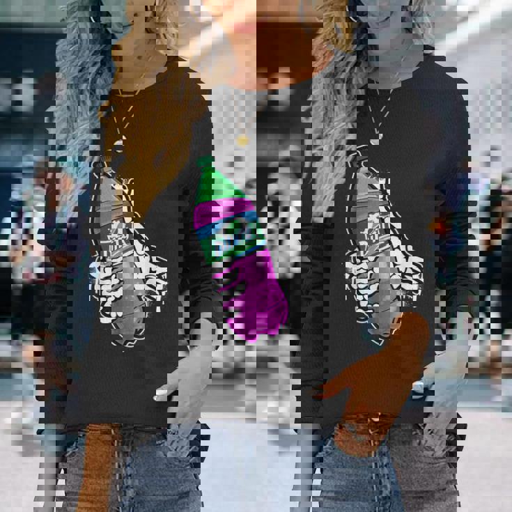 リーンシャツ、パープルドランク、ダーティーダブルカップ、リーンラインスモーク 長袖Tシャツ 彼女への贈り物