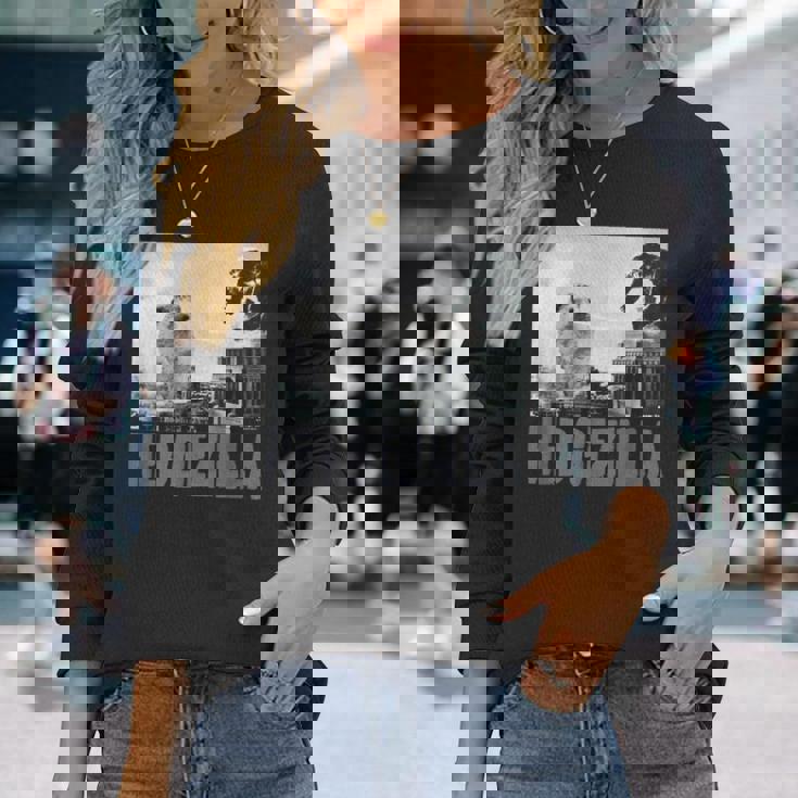 レア ハリネズミ ヒーロー 新聞写真 ハリネズミアート 長袖Tシャツ 彼女への贈り物