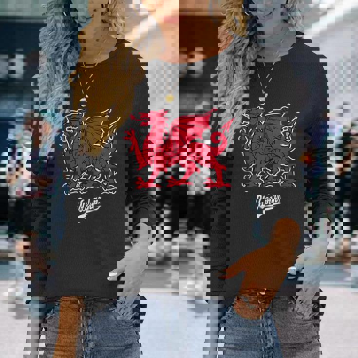 レクサム ウェールズドラゴン 小台本 長袖Tシャツ 彼女への贈り物