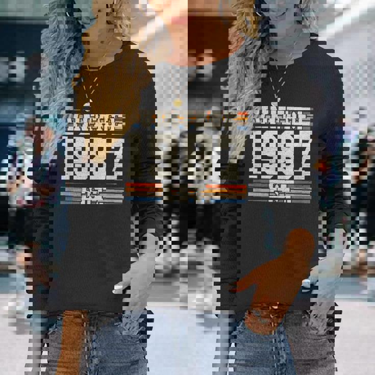 レトロ 38 年 ヴィンテージ 1987年 創業 38 周年 長袖Tシャツ 彼女への贈り物