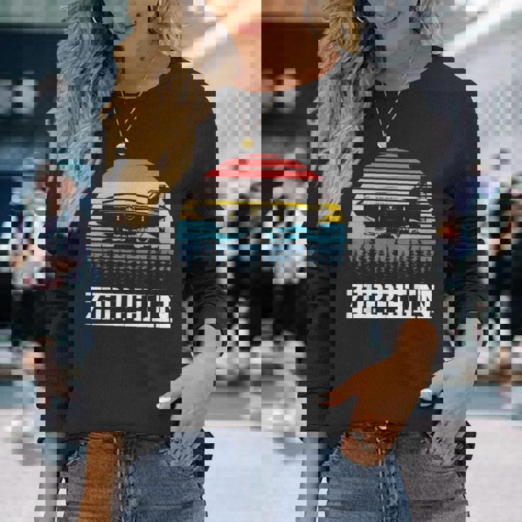 レトロ ツェッペリン 70年代 80年代 飛行船 ツェッペリン ツェップリン 長袖Tシャツ 彼女への贈り物