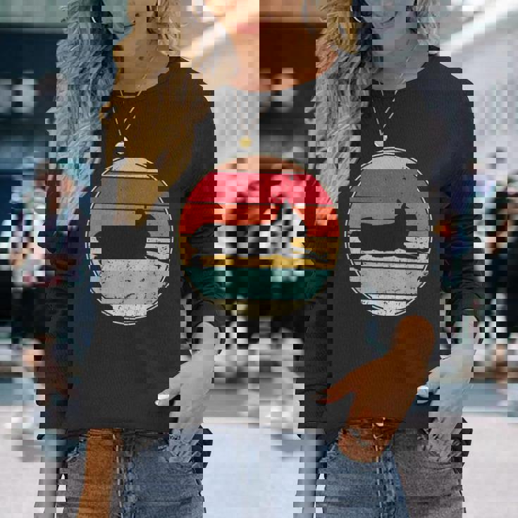 レトロ パタゴニア ヴィンテージ パタゴニアン シルエット 動物 動物園 長袖Tシャツ 彼女への贈り物