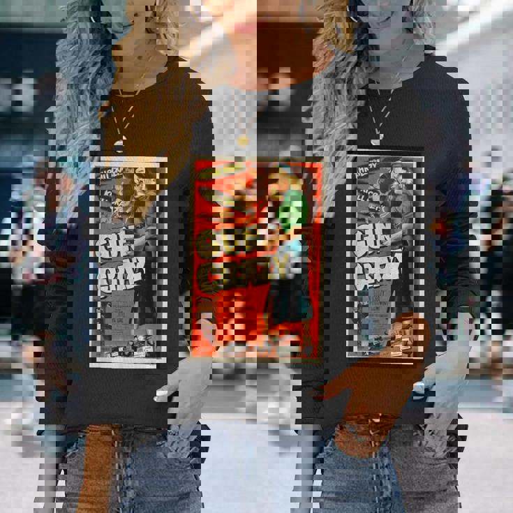 レトロヴィンテージガンクレイジーキル クレイジースリル クレイジー映画 長袖Tシャツ 彼女への贈り物