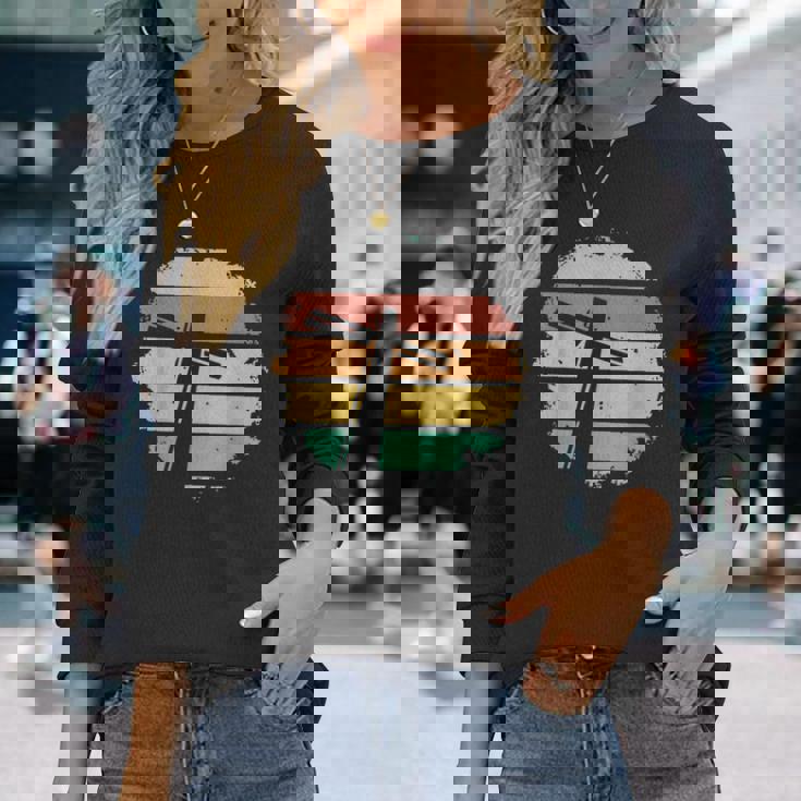 レトロ・ヴィンテージ・クロスデザイン・ジーザス 長袖Tシャツ 彼女への贈り物