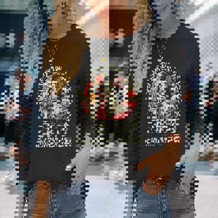 レトロ日本ビール 昭和ヴィンテージ 昭和 少女漢字 長袖Tシャツ 彼女への贈り物