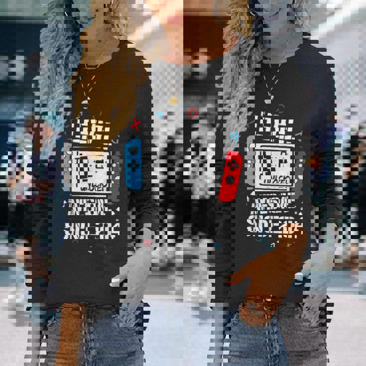 レベル 11 アンロック 素晴らしい 2014 11歳の誕生日 男の子 ビデオゲーム 長袖Tシャツ 彼女への贈り物