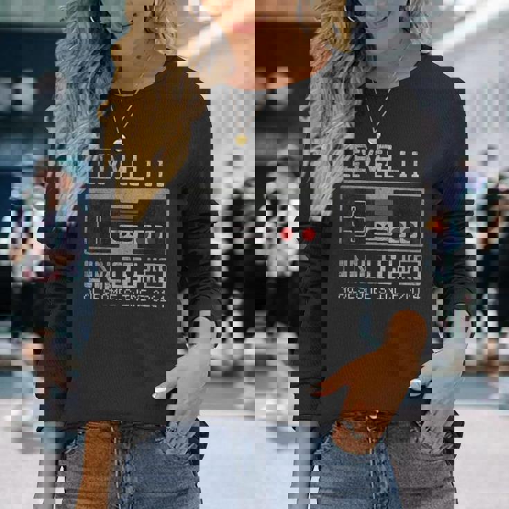 レベル 11 ロック解除 11歳の誕生日 11歳 ビデオゲーマー 男の子 長袖Tシャツ 彼女への贈り物