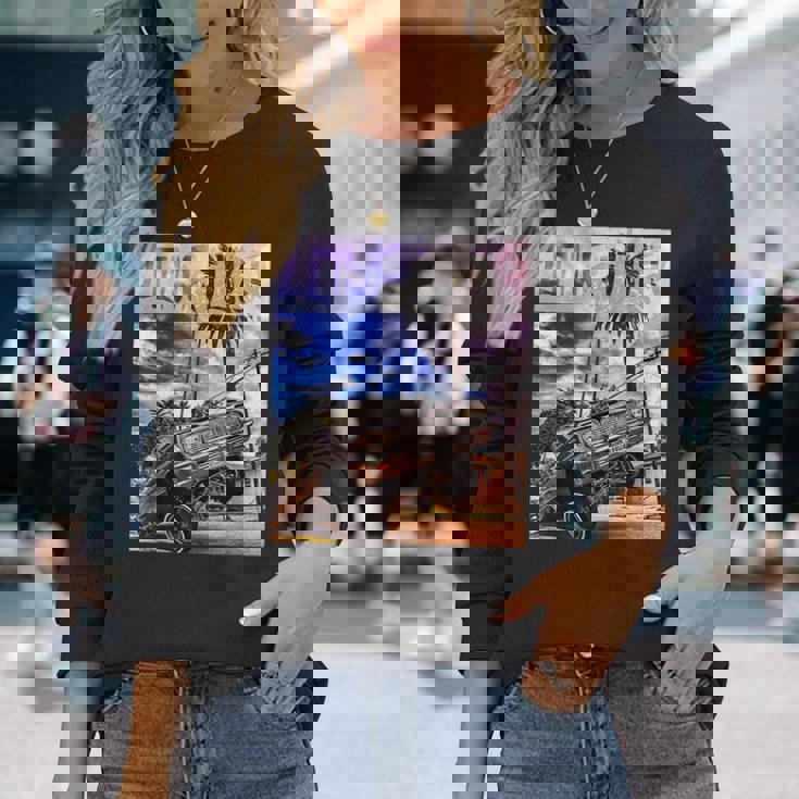 ローライダーサンセット 長袖Tシャツ 彼女への贈り物