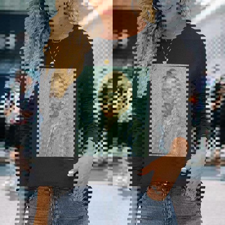 ヴァンゴッホ自画像＃4芸術家のための芸術 長袖Tシャツ 彼女への贈り物