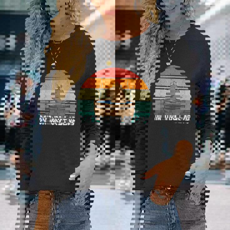 ヴィンテージ Don't Worry Be Capy Capybara 長袖Tシャツ 彼女への贈り物