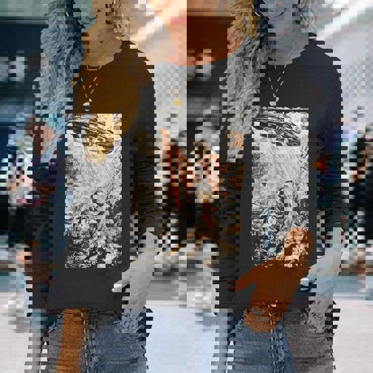 ヴィンテージ タコ Ufo Uap エイリアン タコ タコ 長袖Tシャツ 彼女への贈り物