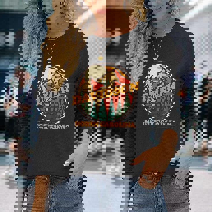 ヴィンテージ ハーレーダビッドソン ノースカロライナマウンテン ハイキングプリント 長袖Tシャツ 彼女への贈り物