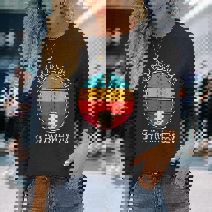 ヴィンテージ 三味線 You Had Me At 三味線 楽器好き 長袖Tシャツ 彼女への贈り物