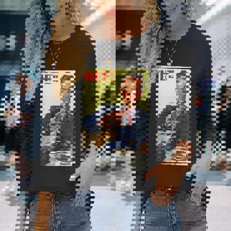 ヴィンテージソビエトロシアソ連プロパガンダno Alcohol ポスター 長袖Tシャツ 彼女への贈り物