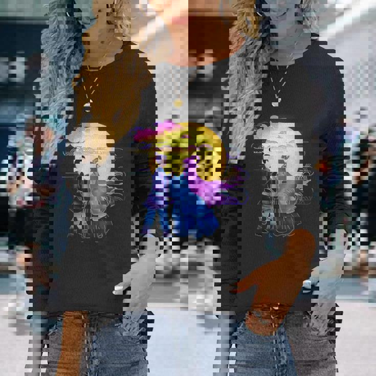 七夕ジャパン I 七夕 ギフトと日本語 長袖Tシャツ 彼女への贈り物