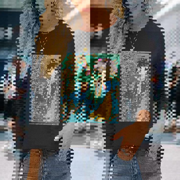 七夕少女のt-シャツ 長袖Tシャツ 彼女への贈り物