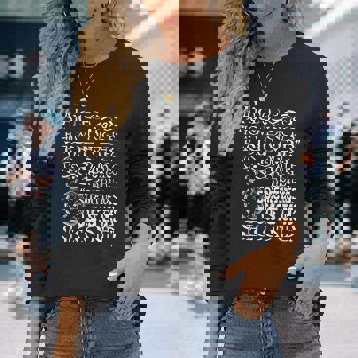 不思議の国の美しいアリス「How Long Is Forever」の引用 長袖Tシャツ 彼女への贈り物