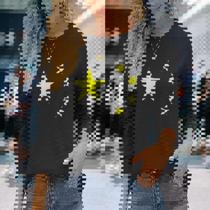 中国国旗 中国人民共和国 中国 中国 長袖Tシャツ 彼女への贈り物