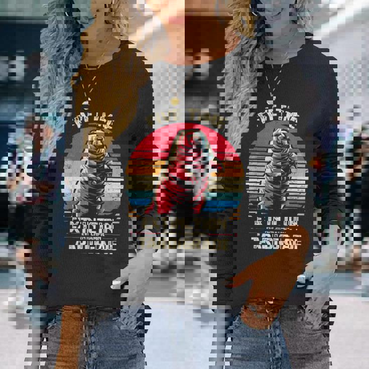 五度絶滅イベントチャンピオン クマムシ生物学者 長袖Tシャツ 彼女への贈り物