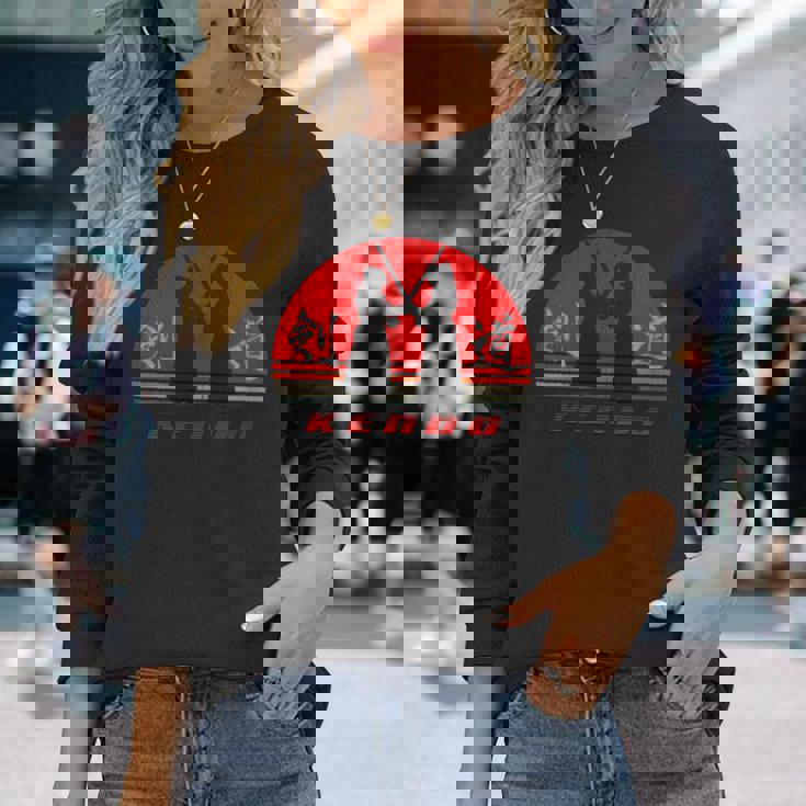 剣道、ヴィンテージスタイル 長袖Tシャツ 彼女への贈り物