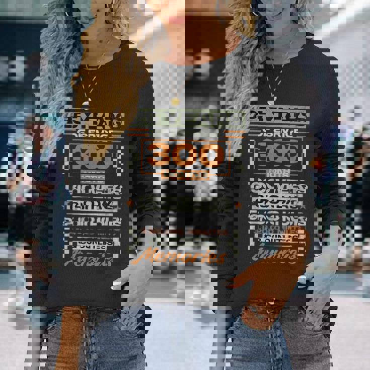 勤続25年 25周年 退職記念 長袖Tシャツ 彼女への贈り物