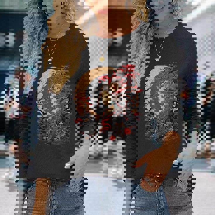 古代日本神 天てらす 神道 太陽 女神 長袖Tシャツ 彼女への贈り物